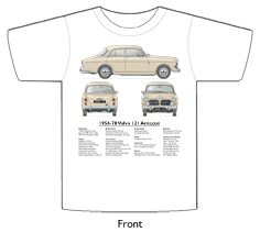 Volvo Amazon 4 door 1956-70 T-shirt Front